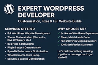 be your wordpress developer