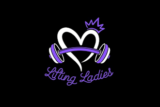 design unique lifting ladies logo