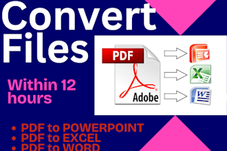 convert PDF to word excel and powerpoint quickly