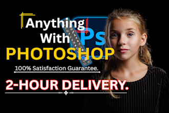 fast photo editing, photoshop work, object remove, color change, faceswap in 2 h