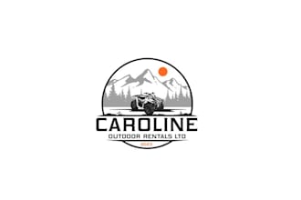 make awesome atv rental logo with adventure car line