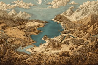 map illustration fantasy map design map maker vector map