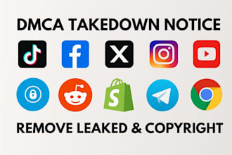send dmca takedown notice tiktok,reddit,facebook,twitter,instagram,shopif