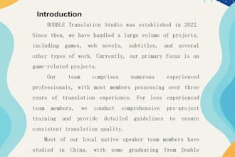 do translation with my team