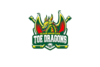 design looking scary dragon hockey team league logo