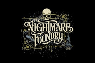design looking very scary love halloween décor logo