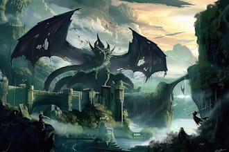 do 2d game concept art background and environment concept