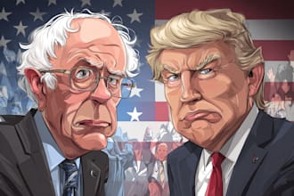 draw a custom political cartoon with powerful satire