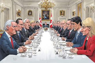 draw a custom political cartoon or editorial satire in my