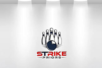custom bowling logo design for teams, leagues and centers