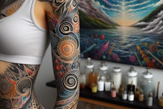 custom an abstract tattoo design