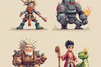 create professional pixel art characters and animations