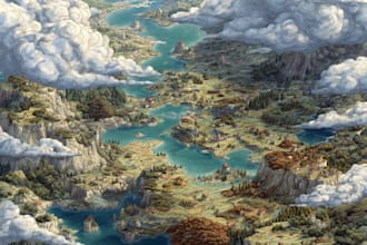 make your dream fantasy map for game, campaign, boardgame