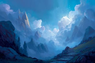 design fantasy background, landscape art