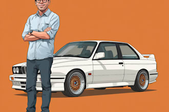 do a custom car watercolor portrait of your picture