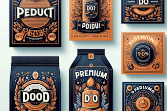 do premium product label, box package, pouch bag design