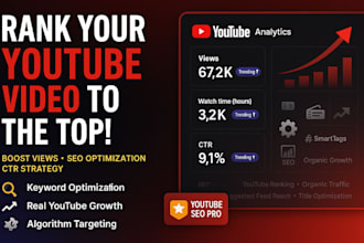 rank your youtube and rumble video with powerful SEO and boost organic views
