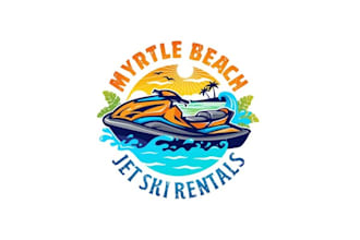 design superior colorful jet ski tour logo