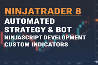 create custom nt8 indicator, ninjatrader strategy, or ninjatrader automated bot