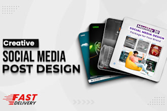 do attractive facebook ad design and instagram posts