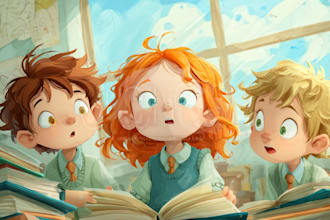 do children book cute illustration kid activity book