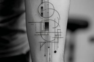 do custom tattoo design as an experienced tattoo artist