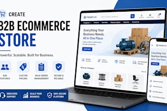 create b2b ecommerce store