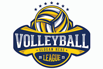 design basketball, baseball, volleyball, hockey, football logo