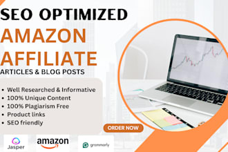 write SEO friendly amazon affiliate articles and blog posts