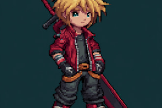 design a 2d pixel art character for your game