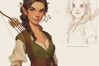 dnd character caricature and friendship portrait