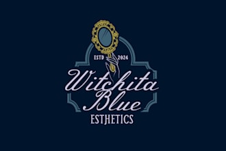 design small business vintage dark academia logo