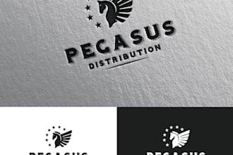 do make an modern wings, horse, pegasus logo