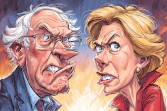 draw a political themed cartoon for you