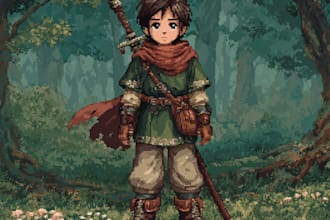 create a pixel art character sprite