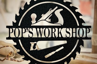 carpentry wood craft and woodwork logo for your business