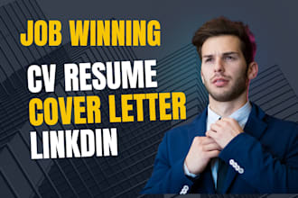 make profession cv resume design build cover letter ats optimize linkedin create