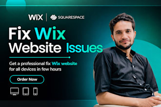 fix wix responsive issues , edit wix website , wix specialist for website design