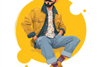 draw vector cartoon portrait of you