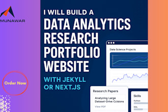 build a data analytics research portfolio website with jekyll or nextjs