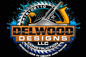 design modern woodwork logo with unlimited revisions