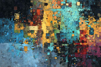 make a digital abstract art illustration