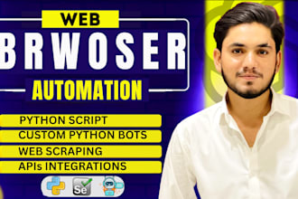create python automation bots web scraping selenium script and data extraction