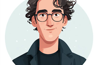 cartoon flat vector avatar or portrait