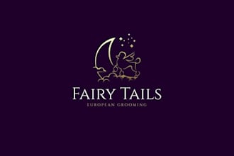 design luxury dog grooming salon logo