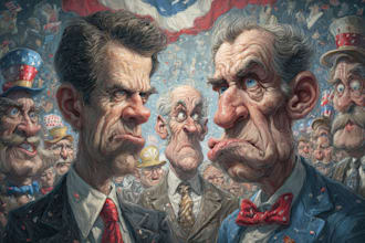 draw a political themed cartoon for you
