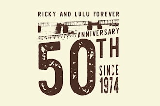 design ricky lulu anniversary bridge logo