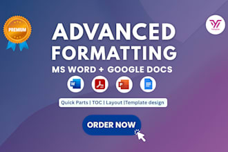 do advance word and google docs formatting