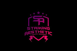 create a female glamorous fitness logo
