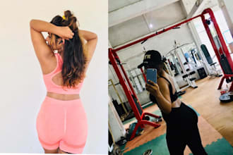 create custom fitness,workout,exercise or yoga video and photo